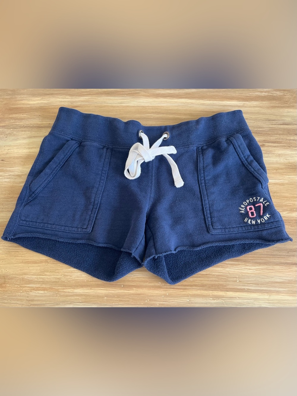 Vintage Abercrombie Athletic Lounge Sweat Shorts Pockets XS Navy